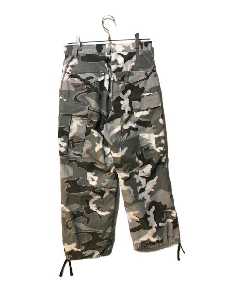 uniform experiment（ユニフォームエクスペリメント）uniform experiment (ユニフォームエクスペリメント) MOIRE CAMOUFLAGE CARGO PANTS グレー サイズ:１の古着・服飾アイテム