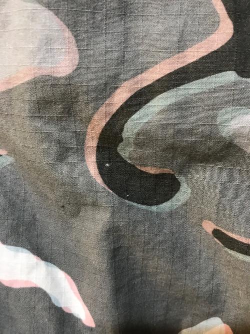 uniform experiment（ユニフォームエクスペリメント）uniform experiment (ユニフォームエクスペリメント) MOIRE CAMOUFLAGE CARGO PANTS グレー サイズ:１の古着・服飾アイテム