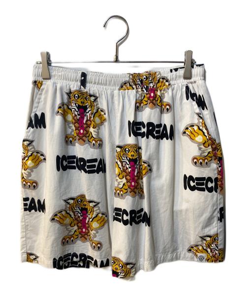 ICE CREAM（アイスクリーム）ICE CREAM (アイスクリーム) ICECREAM CONES TIGER SHORTS ホワイト サイズ:XLの古着・服飾アイテム