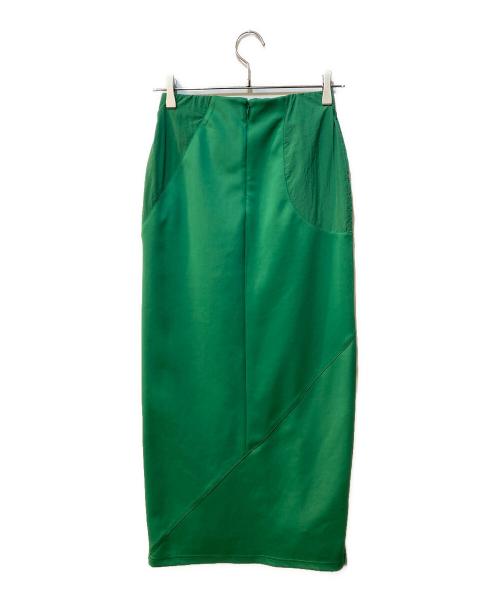 UN3D.（アンスリード）UN3D. (アンスリード) カッティングタイトスカート グリーン サイズ:38の古着・服飾アイテム