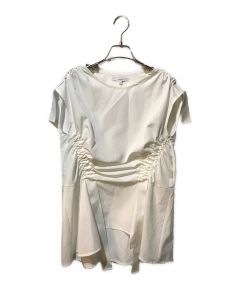 中古・古着通販】YORI (ヨリ) ぬくぬくヘムフリルブラウス ホワイト