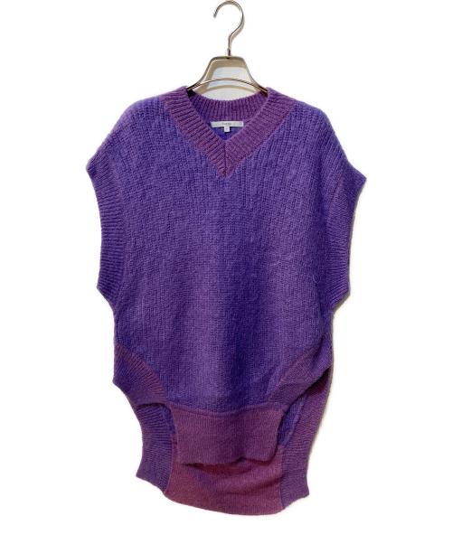 UN3D.（アンスリード）UN3D. (アンスリード) MOHAIR KT VEST パープル サイズ:Freeの古着・服飾アイテム