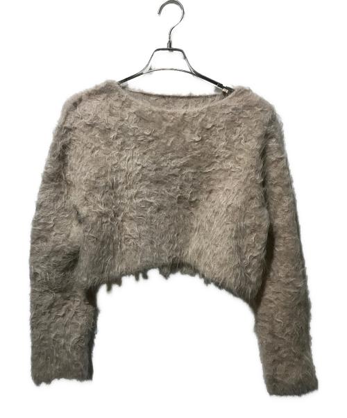 anuans（アニュアンス）anuans (アニュアンス) スーリーアルパカショートニットプルオーバー ベージュ サイズ:Freeの古着・服飾アイテム