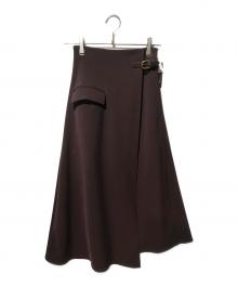 anuans（アニュアンス）の古着「アシンメトリーレイヤードスカート」｜ボルドー