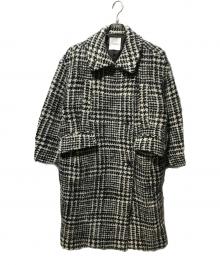 CLANE（クラネ）の古着「SHORT SHAGGY COCOON OVER COAT」｜ホワイト×ブラック