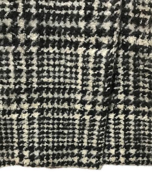 CLANE（クラネ）CLANE (クラネ) SHORT SHAGGY COCOON OVER COAT ホワイト×ブラック サイズ:Oの古着・服飾アイテム