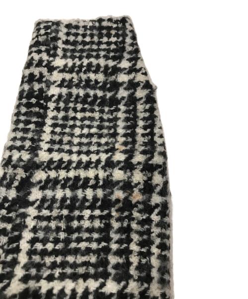 CLANE（クラネ）CLANE (クラネ) SHORT SHAGGY COCOON OVER COAT ホワイト×ブラック サイズ:Oの古着・服飾アイテム