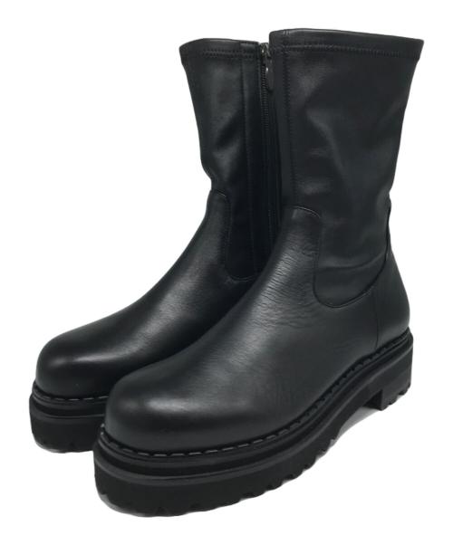 DIANA（ダイアナ）DIANA (ダイアナ) ストレッチショートブーツ ブラック サイズ:22.5ｃｍの古着・服飾アイテム