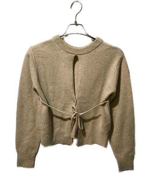 CLANE（クラネ）CLANE (クラネ) W FACE CENTER SLIT KNIT TOPS ベージュ サイズ:1の古着・服飾アイテム
