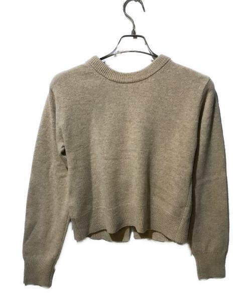 CLANE（クラネ）CLANE (クラネ) W FACE CENTER SLIT KNIT TOPS ベージュ サイズ:1の古着・服飾アイテム