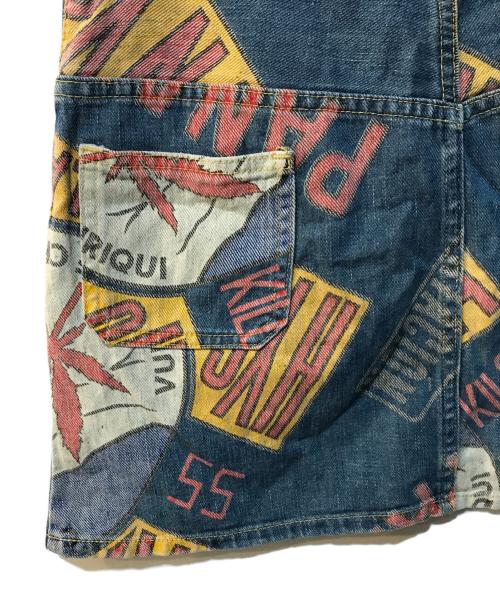 Hysteric Glamour（ヒステリックグラマー）Hysteric Glamour (ヒステリックグラマー) 総柄デニムミニスカート ブルー サイズ:Freeの古着・服飾アイテム