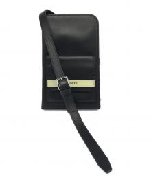 LACOSTE（ラコステ）の古着「レザースマホショルダーポーチ」｜ブラック