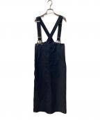 ETREエトレ）の古着「ハイライズワイドサススカート」｜ネイビー