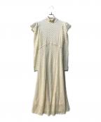 Lily Brownリリーブラウン）の古着「バックオープンカットワンピース」｜アイボリー