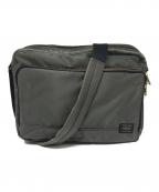 PORTERポーター）の古着「PX TANKER  OFFICER BAG」｜シルバーグレー