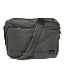PORTER（ポーター）の古着「PX TANKER  OFFICER BAG」｜シルバーグレー
