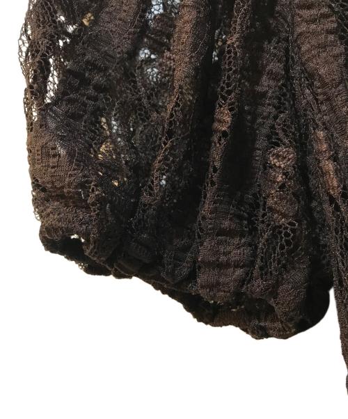 CLANE（クラネ）CLANE (クラネ) レース ミニパフ ワンピース ブラウンの古着・服飾アイテム