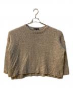 23区ニジュウサンク）の古着「ベビーアルパカ クロップド ニット」｜ブラウン