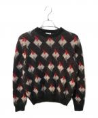 Saint Laurent Parisサンローランパリ）の古着「モヘアニット」｜ブラック×レッド