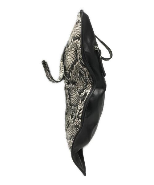 IACUCCI（イアクッチ）IACUCCI (イアクッチ) パイソントートバッグ ブラック×グレーの古着・服飾アイテム