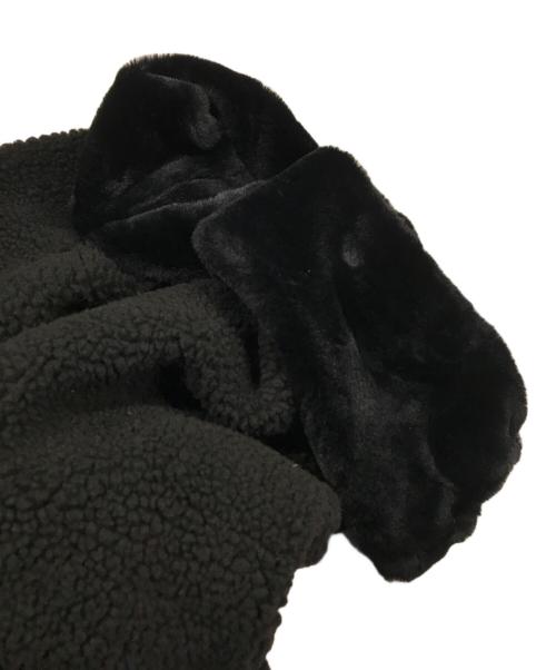 la belle etude（ラベルエチュード）la belle etude (ラベルエチュード) レザーベルトボリュームボアジャケット ブラック サイズ:Freeの古着・服飾アイテム