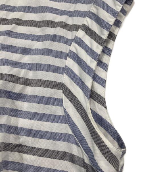 MaxMara（マックスマーラ）MaxMara (マックスマーラ) ボーダー シャツ ワンピース ブルー サイズ:42の古着・服飾アイテム