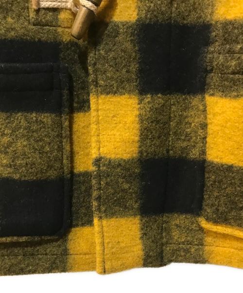 GLOVER ALL（グローバーオール）GLOVER ALL (グローバーオール) チェックダッフルコート イエロー サイズ:36の古着・服飾アイテム