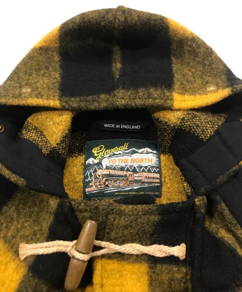GLOVER ALL（グローバーオール）GLOVER ALL (グローバーオール) チェックダッフルコート イエロー サイズ:36の古着・服飾アイテム