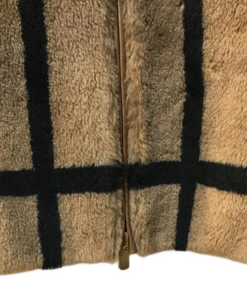 Diagram（ダイアグラム）Diagram (ダイアグラム) エコファーチェックジャケット ベージュ サイズ:36の古着・服飾アイテム