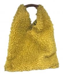 MM6 Maison Margiela（エムエムシックスメゾンマルジェラ）の古着「ボア ジャパニーズ ハンドバッグ」｜イエロー
