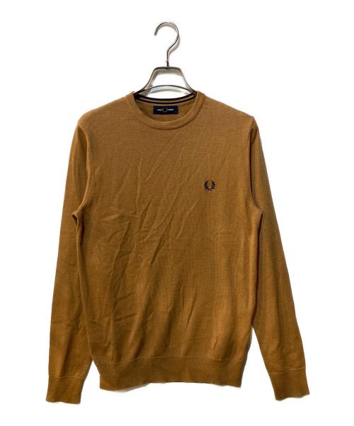FRED PERRY（フレッドペリー）FRED PERRY (フレッドペリー) Classic Crew Neck Jumper ブラウン サイズ:Sの古着・服飾アイテム