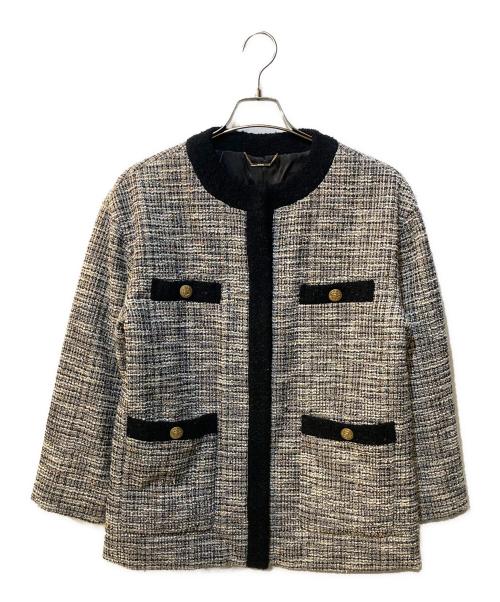 CELFORD（セルフォード）CELFORD (セルフォード) ループトリミングコート ブラック サイズ:38の古着・服飾アイテム