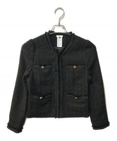 中古・古着通販】Rene (ルネ) ニットジャケット ネイビー サイズ:SIZE