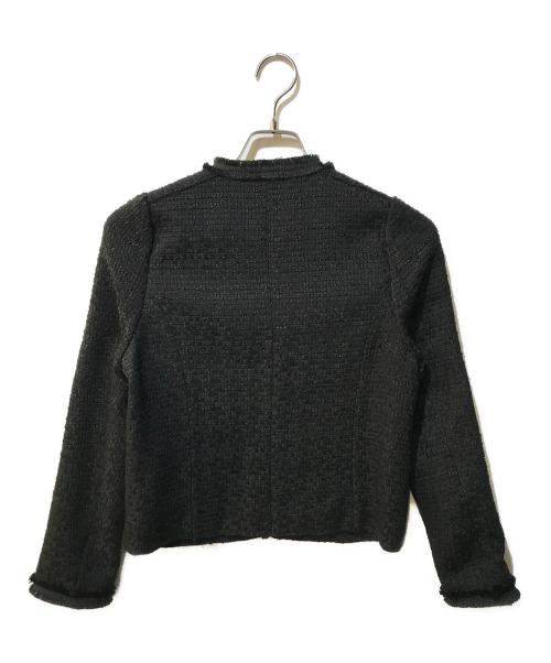 Sov.（ソブ）Sov. (ソブ) ツイードノーカラージャケット ブラック サイズ:36の古着・服飾アイテム