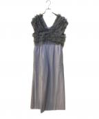 ANDRESDアンドレスド）の古着「tulle vest aio dress」｜ブルー