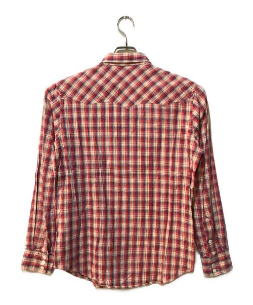 RRL（ダブルアールエル）RRL (ダブルアールエル) チェックウエスタンシャツ レッド サイズ:Mの古着・服飾アイテム