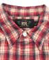 中古・古着 RRL (ダブルアールエル) チェックウエスタンシャツ レッド サイズ:M：11000円