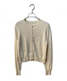 FRAY ID（フレイ アイディー）の古着「シルクブレンドベーシックカーディガン」｜アイボリー