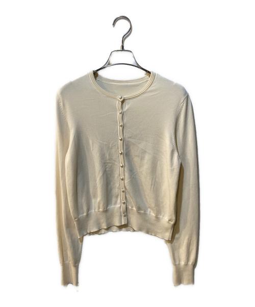 FRAY ID（フレイ アイディー）FRAY ID (フレイ アイディー) シルクブレンドベーシックカーディガン アイボリー サイズ:Freeの古着・服飾アイテム