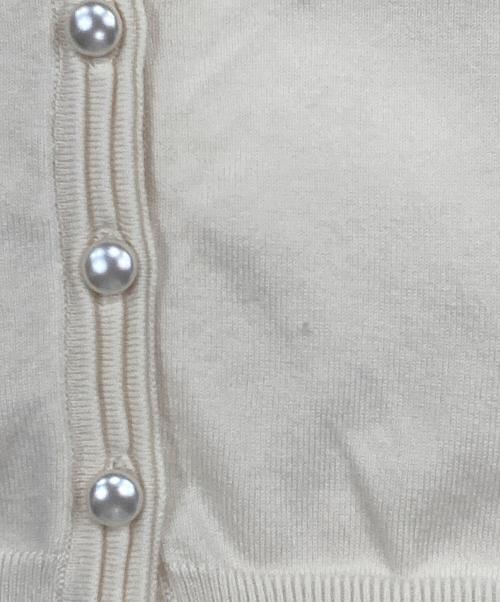 FRAY ID（フレイ アイディー）FRAY ID (フレイ アイディー) シルクブレンドベーシックカーディガン アイボリー サイズ:Freeの古着・服飾アイテム