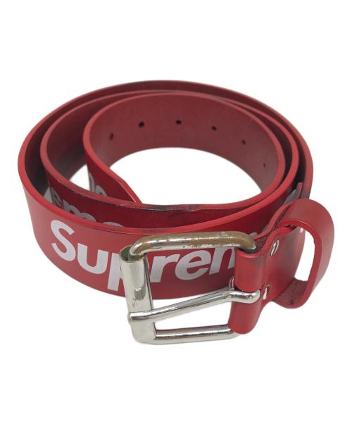 SUPREME（シュプリーム）SUPREME (シュプリーム) repeat leather belt レッドの古着・服飾アイテム