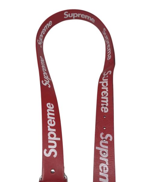 SUPREME（シュプリーム）SUPREME (シュプリーム) repeat leather belt レッドの古着・服飾アイテム