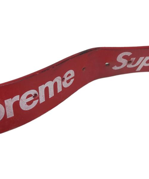 SUPREME（シュプリーム）SUPREME (シュプリーム) repeat leather belt レッドの古着・服飾アイテム