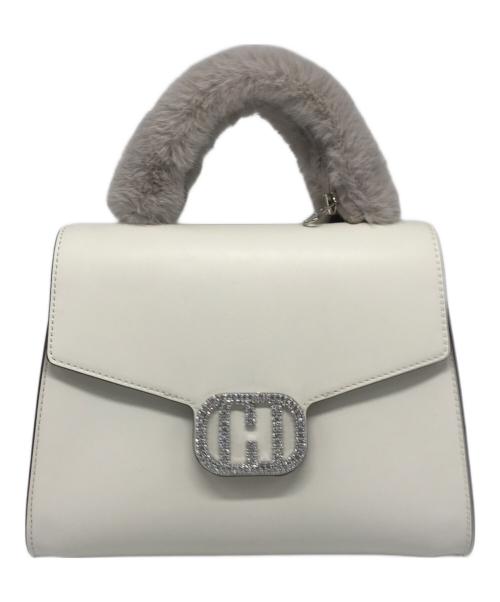 JILL BY JILLSTUART（ジル バイ ジルスチュアート）JILL BY JILLSTUART (ジル バイ ジルスチュアート) wink J ワンハンドル2wayフェイクファーバッグ ホワイトの古着・服飾アイテム