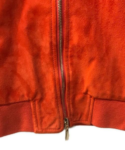 SILENCE（サイレンス）SILENCE (サイレンス) ゴートスエードフードブルゾン オレンジ サイズ:48の古着・服飾アイテム