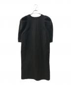ELENDEEKエレンディーク）の古着「パフスリーブリブワンピース」｜ブラック