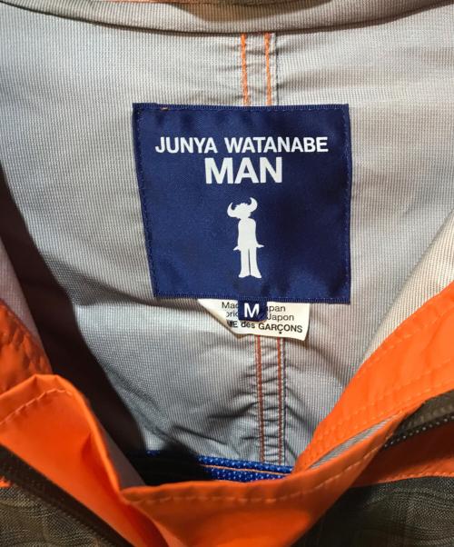 COMME des GARCONS JUNYA WATANABE MAN（コム デ ギャルソン ジュンヤ ワタナベ マン）COMME des GARCONS JUNYA WATANABE MAN (コム デ ギャルソン ジュンヤ ワタナベ マン) Buffalo man カラーブロックスモックパーカー オレンジ サイズ:Mの古着・服飾アイテム