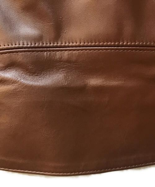 Lewis Leathers（ルイスレザース）Lewis Leathers (ルイスレザース) 402ライトニング ホースハイドダブルライダースジャケット ブラウン サイズ:34の古着・服飾アイテム