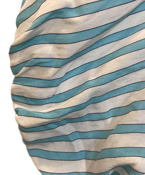 TOMORROW LAND collection（トゥモローランドコレクション）TOMORROW LAND collection (トゥモローランドコレクション) トラックストライプ パフスリーブブラウス ブルー サイズ:Sの古着・服飾アイテム