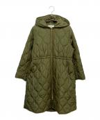 Emma Taylorエマテイラー）の古着「ミリタリーキルティングウエストドロストフードコート」｜カーキ